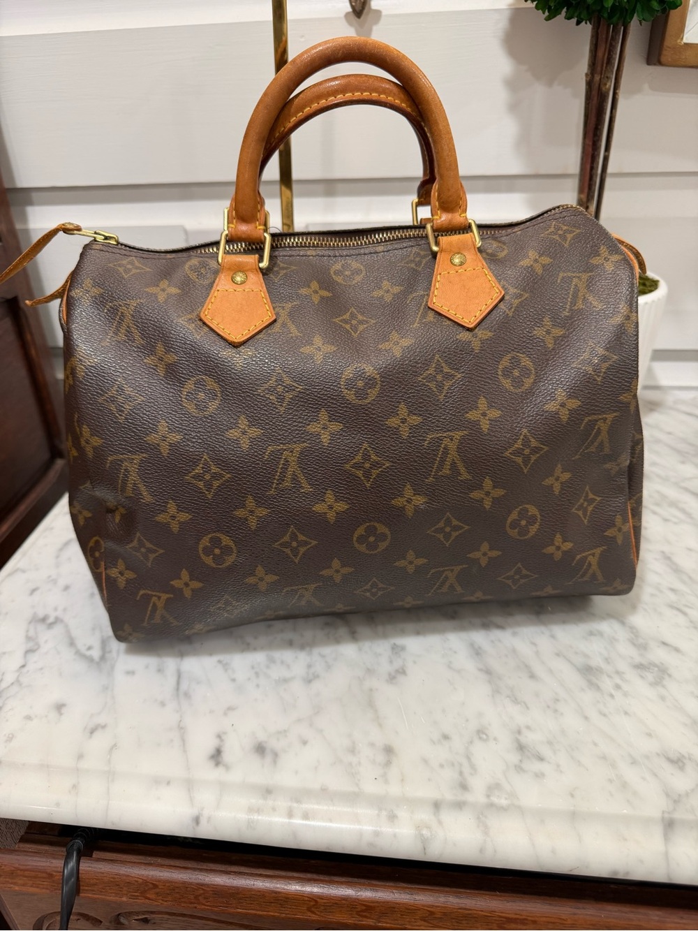 Louis Vuitton Brown Monogram Speedy 25